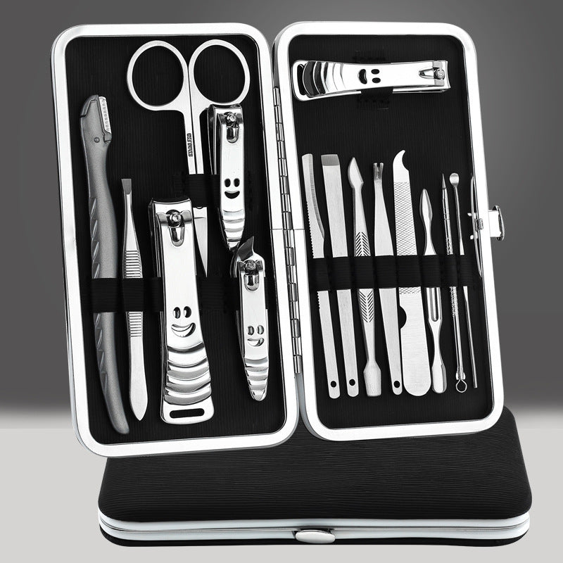 15-piece nail grooming set for home use

