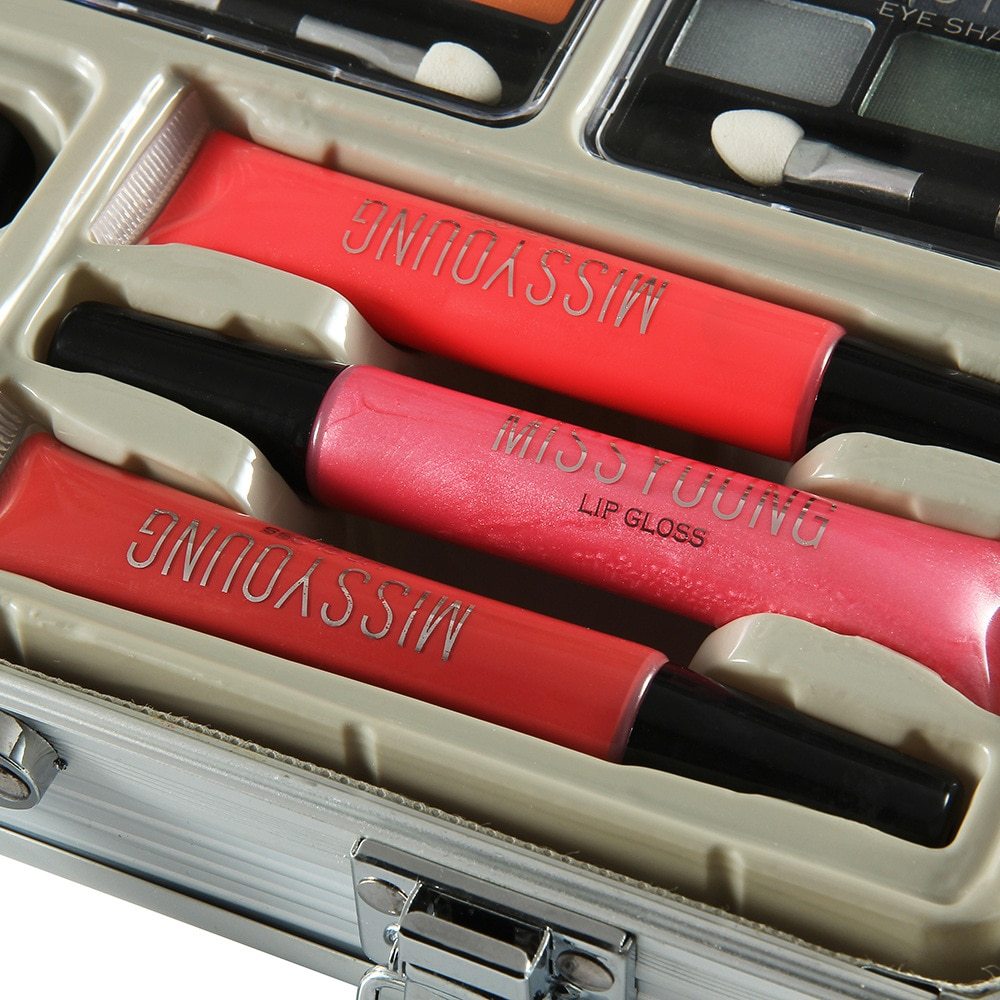 Professional makeup brushes included in glam kit
