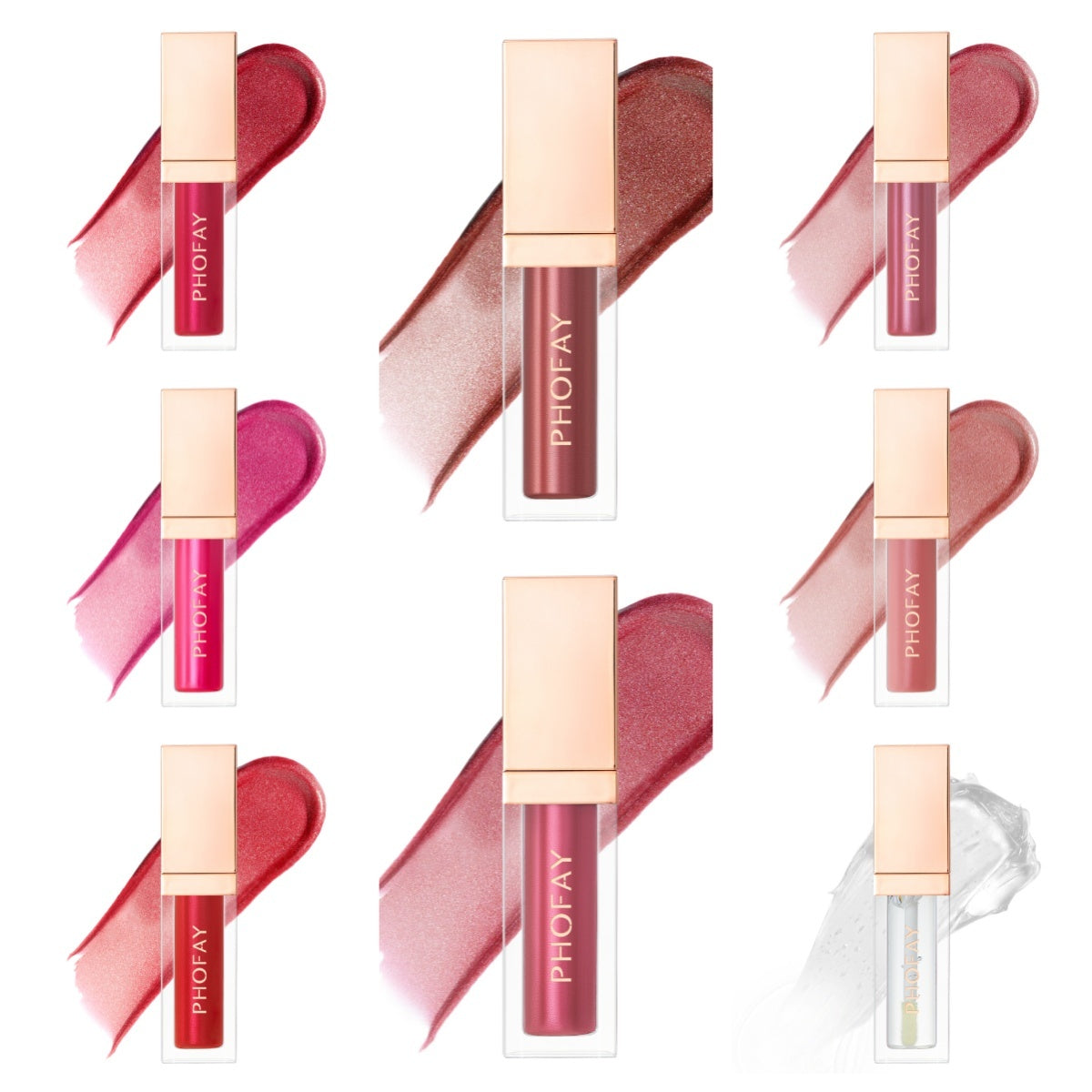Glossy lip color with smooth application
