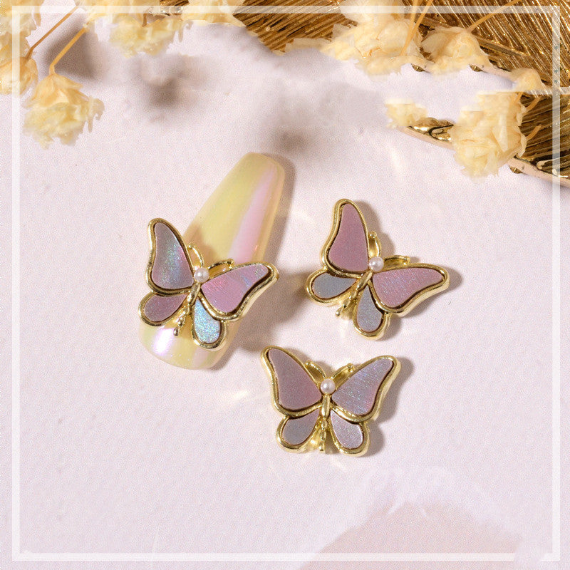 Crystal butterfly embellishments for manicure