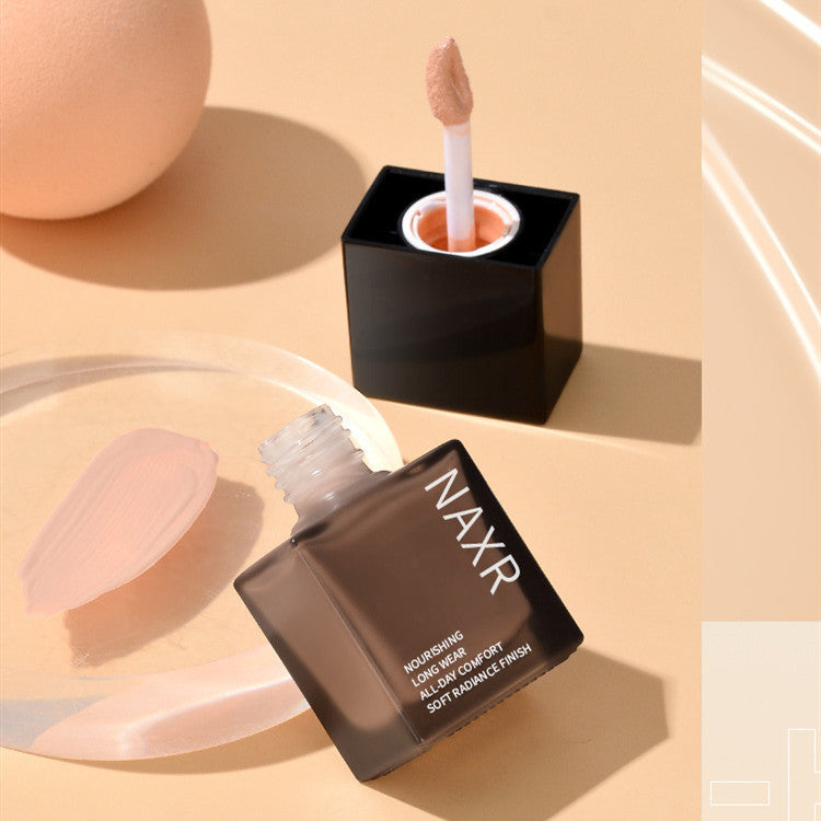 Lightweight liquid foundation with buildable coverage
